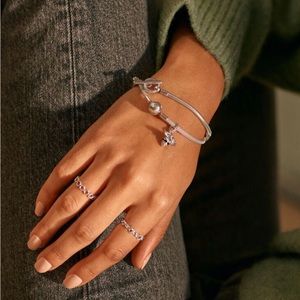Pandora Moments Mesh Charm Bracelet (with heart charm)